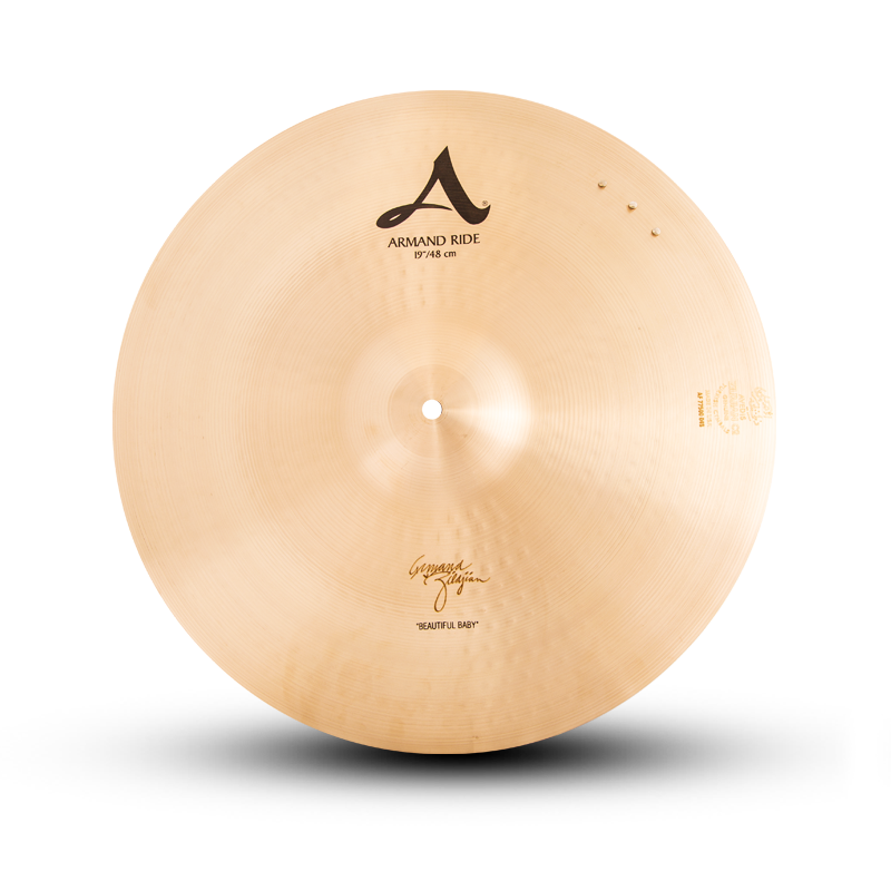 19 A Zildjian Armand Beautiful Baby Ride with 3 Rivets
